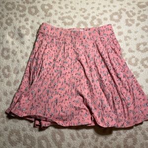 Pink with White Flowers Skirt